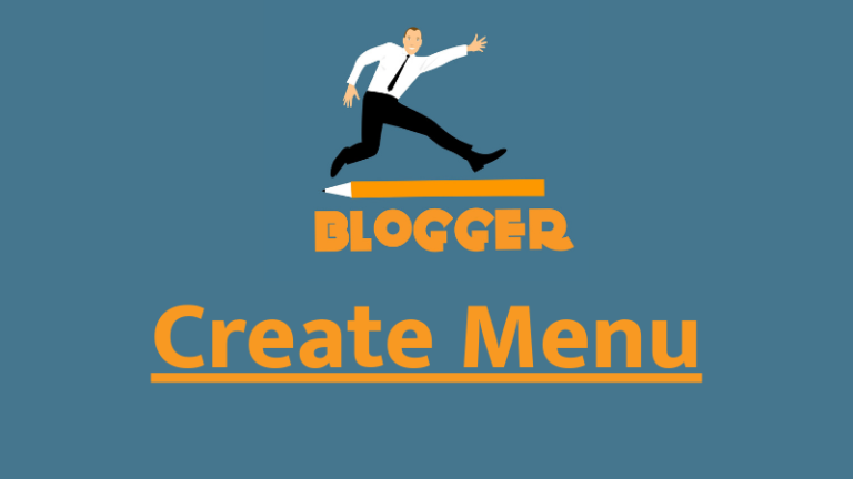 how to create menu in blogger