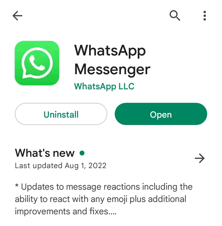 Whatsapp account opening