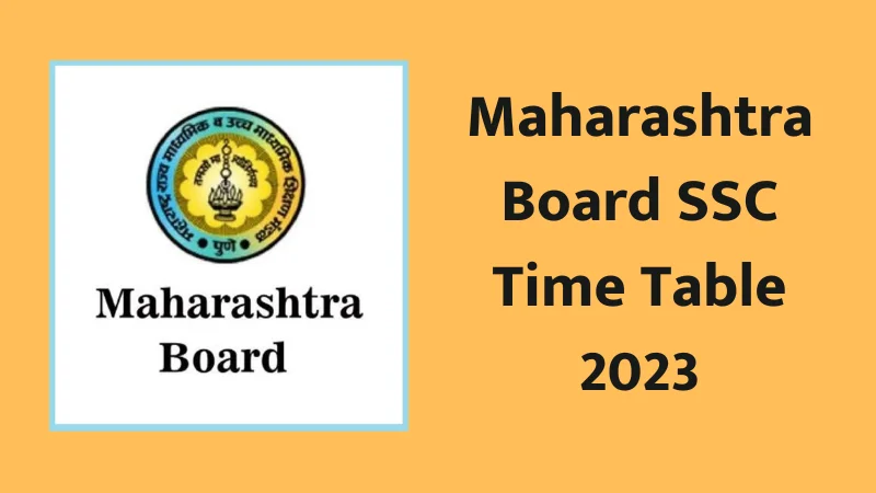 Maharashtra SSC Time Table 2023